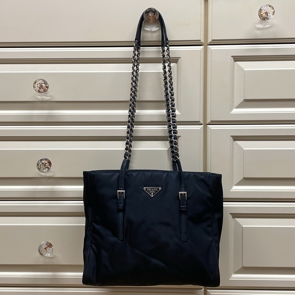 Prada Nylon Tessuto Acciaio chain shoulder bag - Picture 2 of 8